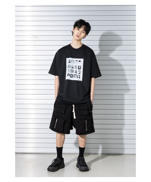 【セール】A'GEM/9 × .kom『MASSNOUN/マスノウン』MONO GALLERY OVERSIZED T-SHIRTS/モノクローム グラフィック オーバーサイズ半袖Tシャツ（Tシャツ/カットソー）｜MASSNOUN（マスノウン）