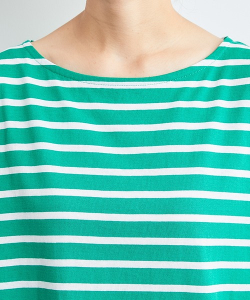 CIAOPANIC TYPY(チャオパニックティピー)の「▽ボーダーカットアウトショートスリーブトップス(Tシャツ/カットソー・レディース・ブラック/グリーン/ピンク/オレンジ・ONE SIZE)」の21枚目の写真