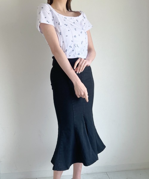 Loueme(ルエム)の「小花柄チロルカットソー(Tシャツ/カットソー・レディース・ホワイト/ブラック/ブルー系その他・FREE)」の16枚目の写真