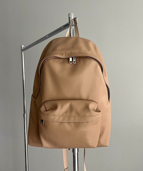 CAPRICIEUX LE'MAGE（カプリシューレマージュ）の「ソフトPUデイバッグ（バックパック/リュック・レディース・ブラック/ベージュ・FREE）」の6枚目の写真