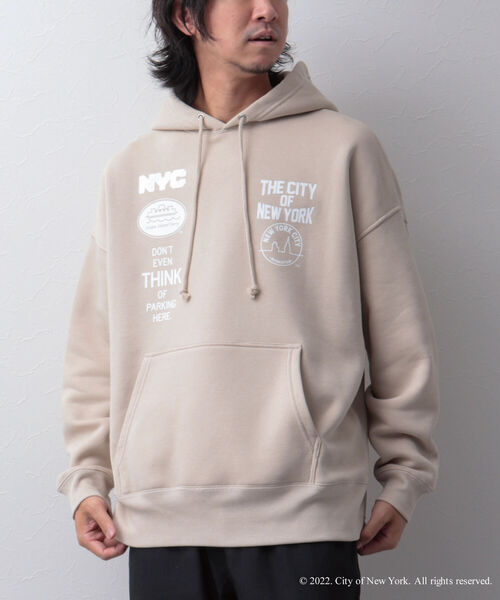 GOOD ROCK SPEED(グッドロックスピード)の「【Good Rock Speed】「NYC」別注オーバーサイズ プリントパーカー(パーカー・メンズ・ホワイト/グレー/ベージュ・L/M)」の13枚目の写真