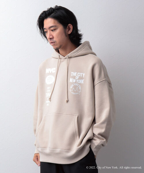 GOOD ROCK SPEED(グッドロックスピード)の「【Good Rock Speed】「NYC」別注オーバーサイズ プリントパーカー(パーカー・メンズ・ホワイト/グレー/ベージュ・L/M)」の16枚目の写真