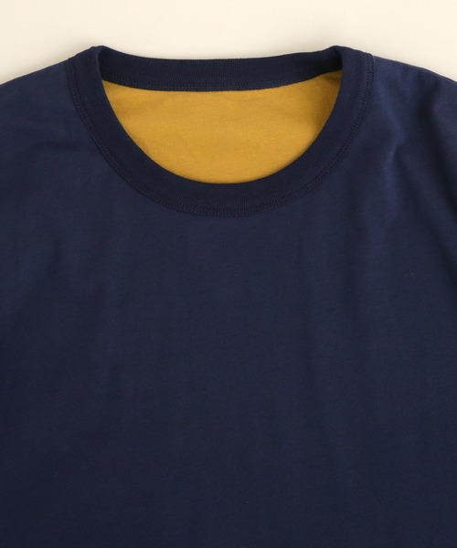 NANO universe（ナノユニバース）の「LB.03/リバーシブルクルーネックTシャツ（Tシャツ/カットソー・メンズ・ネイビー/グリーン・S/M/L）」の5枚目の写真
