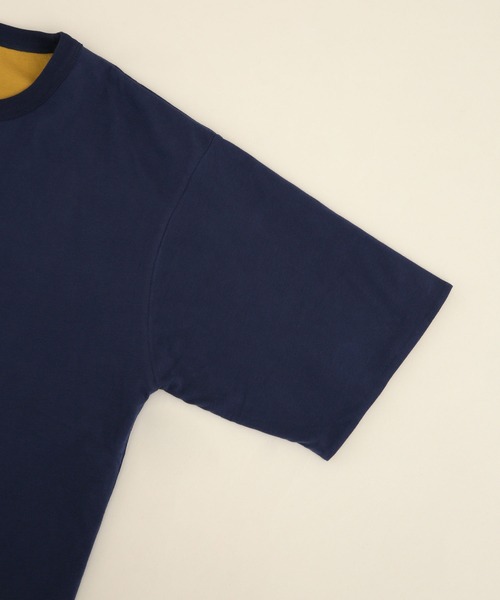 NANO universe（ナノユニバース）の「LB.03/リバーシブルクルーネックTシャツ（Tシャツ/カットソー・メンズ・ネイビー/グリーン・S/M/L）」の6枚目の写真