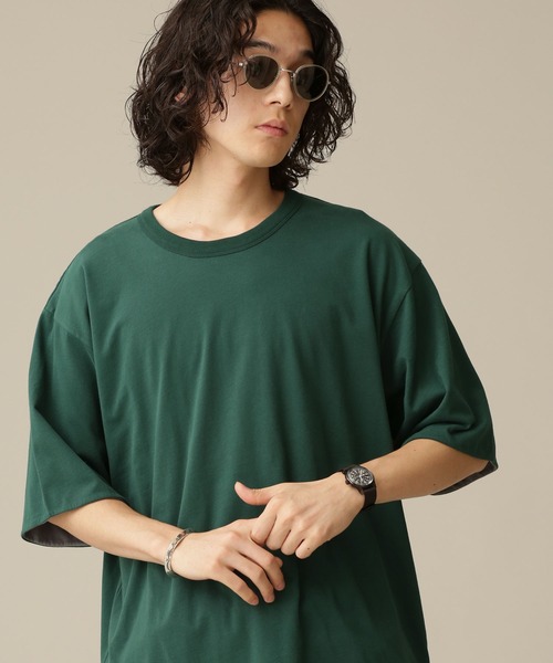 NANO universe（ナノユニバース）の「LB.03/リバーシブルクルーネックTシャツ（Tシャツ/カットソー・メンズ・ネイビー/グリーン・S/M/L）」の12枚目の写真