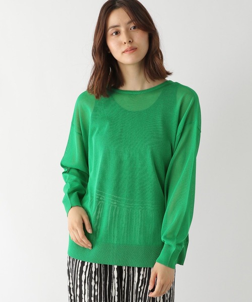 LEPSIM（レプシィム）の「14ゲージシアーニットカーデ　346905（ニット/セーター・レディース・ブラック/ブルー/グリーン・FREE）」の20枚目の写真