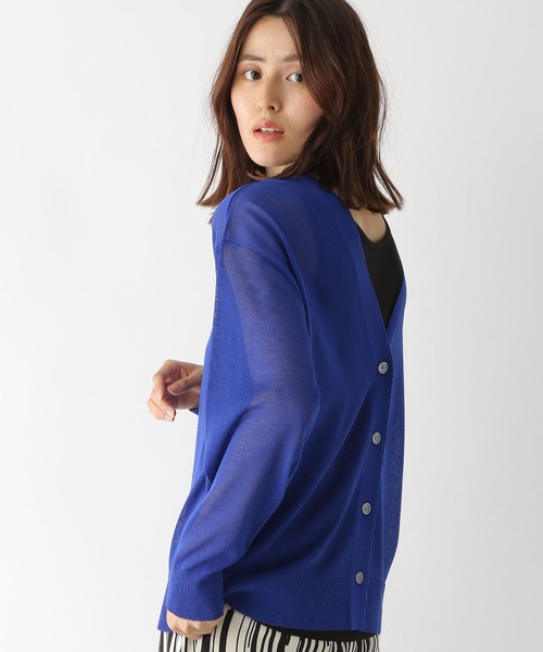 LEPSIM（レプシィム）の「14ゲージシアーニットカーデ　346905（ニット/セーター・レディース・ブラック/ブルー/グリーン・FREE）」の6枚目の写真