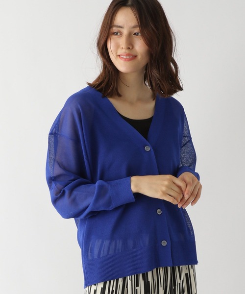 LEPSIM（レプシィム）の「14ゲージシアーニットカーデ　346905（ニット/セーター・レディース・ブラック/ブルー/グリーン・FREE）」の16枚目の写真