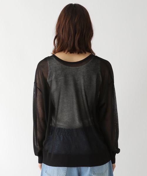 LEPSIM（レプシィム）の「14ゲージシアーニットカーデ　346905（ニット/セーター・レディース・ブラック/ブルー/グリーン・FREE）」の12枚目の写真