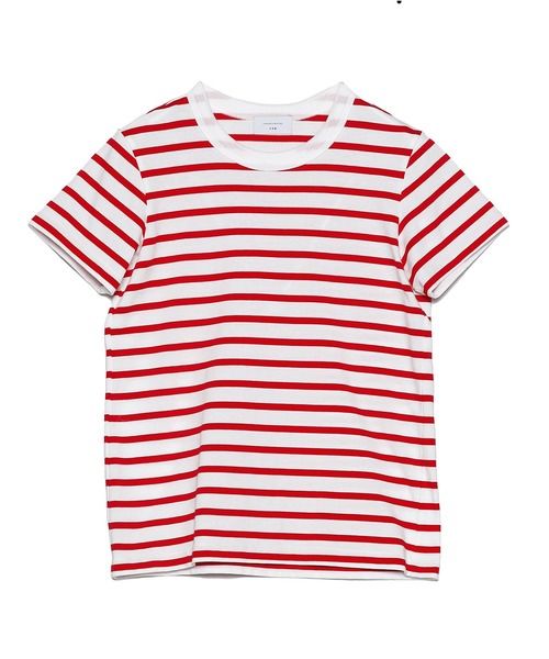 UNDECORATED(アンデコレイテッド)の「UNDECORATED アンデコレイテッド / Organic Cotton Border T-shirt オーガニックコットン ボーダーカットソー / UDS23104(Tシャツ/カットソー・レディース・ホワイト/ブラック/レッド・1/0)」の3枚目の写真