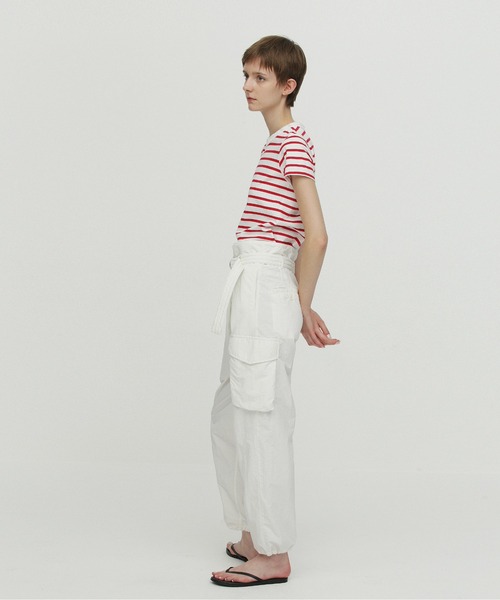 UNDECORATED(アンデコレイテッド)の「UNDECORATED アンデコレイテッド / Organic Cotton Border T-shirt オーガニックコットン ボーダーカットソー / UDS23104(Tシャツ/カットソー・レディース・ホワイト/ブラック/レッド・1/0)」の7枚目の写真