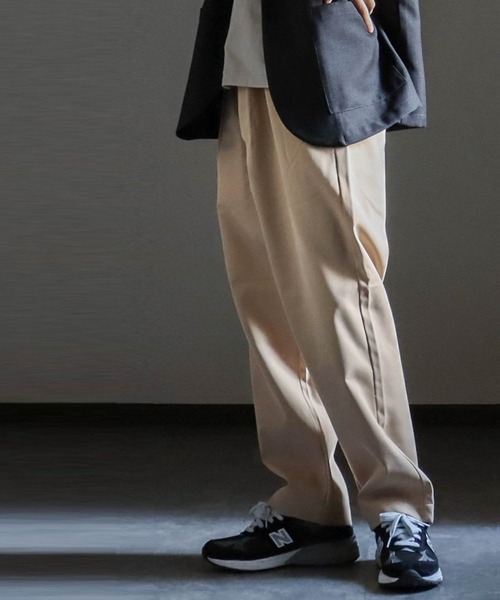 Burner（バーナー）の「【BURNER SELECT】綿ツイル ツータックパンツ（チノパンツ・メンズ・ホワイト/ブラック/ベージュ/グリーン・MEDIUM/LARGE/X-LARGE）」の3枚目の写真