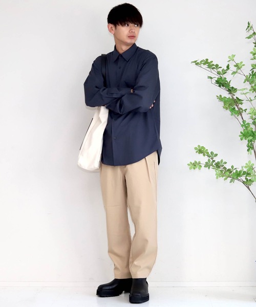 Burner（バーナー）の「【BURNER SELECT】綿ツイル ツータックパンツ（チノパンツ・メンズ・ホワイト/ブラック/ベージュ/グリーン・MEDIUM/LARGE/X-LARGE）」の9枚目の写真