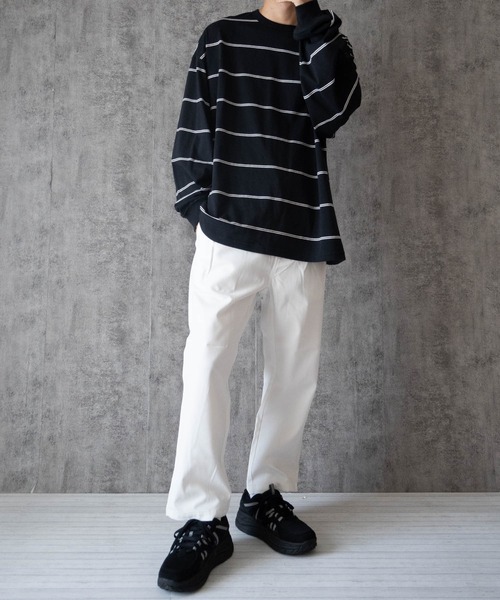 Burner（バーナー）の「【BURNER SELECT】綿ツイル ツータックパンツ（チノパンツ・メンズ・ホワイト/ブラック/ベージュ/グリーン・MEDIUM/LARGE/X-LARGE）」の13枚目の写真