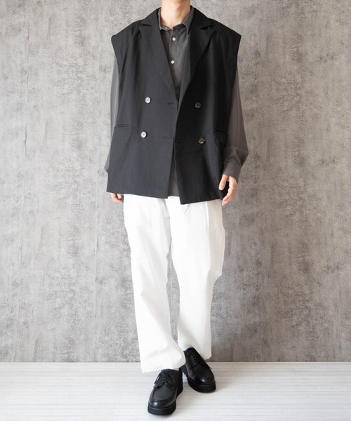 Burner（バーナー）の「【BURNER SELECT】綿ツイル ツータックパンツ（チノパンツ・メンズ・ホワイト/ブラック/ベージュ/グリーン・MEDIUM/LARGE/X-LARGE）」の16枚目の写真