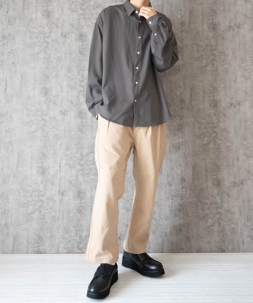 Burner（バーナー）の「【BURNER SELECT】綿ツイル ツータックパンツ（チノパンツ・メンズ・ホワイト/ブラック/ベージュ/グリーン・MEDIUM/LARGE/X-LARGE）」の6枚目の写真