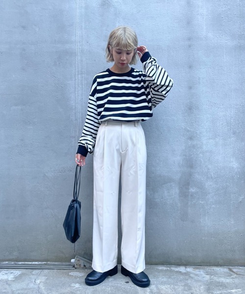 CIAOPANIC（チャオパニック）の「美脚カラースラックスパンツ（スラックス・レディース・ブラック/イエロー/グリーン/アイボリー・SMALL/MEDIUM）」の15枚目の写真