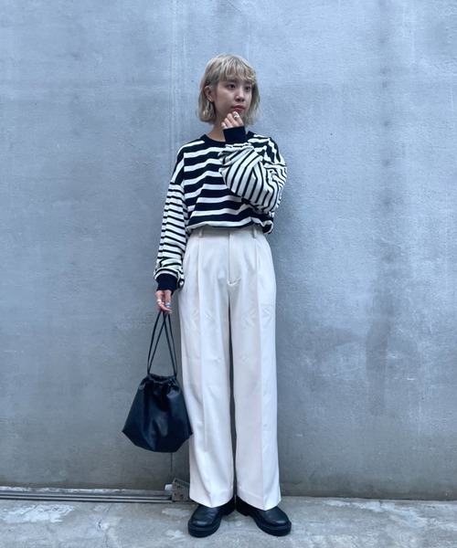 CIAOPANIC（チャオパニック）の「美脚カラースラックスパンツ（スラックス・レディース・ブラック/イエロー/グリーン/アイボリー・SMALL/MEDIUM）」の16枚目の写真