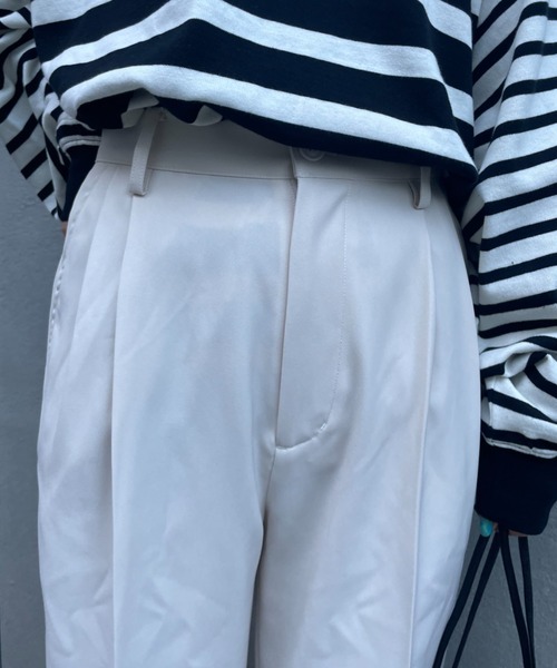 CIAOPANIC（チャオパニック）の「美脚カラースラックスパンツ（スラックス・レディース・ブラック/イエロー/グリーン/アイボリー・SMALL/MEDIUM）」の10枚目の写真