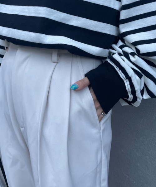 CIAOPANIC（チャオパニック）の「美脚カラースラックスパンツ（スラックス・レディース・ブラック/イエロー/グリーン/アイボリー・SMALL/MEDIUM）」の12枚目の写真