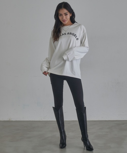 ANELATOKYO(アネラトーキョー)の「ヘヴィーコットンロンティー(Tシャツ/カットソー・レディース・グレー/ホワイト/ブラック・FREE)」の6枚目の写真