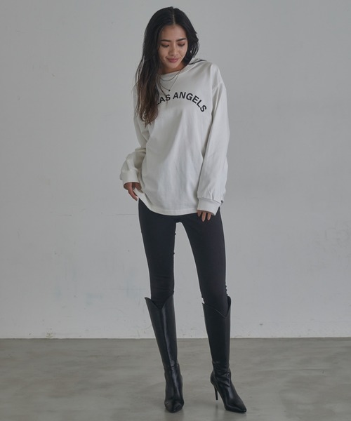 ANELATOKYO(アネラトーキョー)の「ヘヴィーコットンロンティー(Tシャツ/カットソー・レディース・グレー/ホワイト/ブラック・FREE)」の18枚目の写真