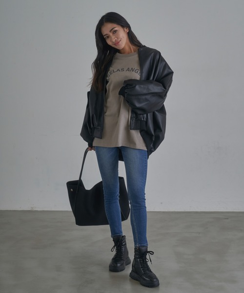 ANELATOKYO(アネラトーキョー)の「ヘヴィーコットンロンティー(Tシャツ/カットソー・レディース・グレー/ホワイト/ブラック・FREE)」の5枚目の写真