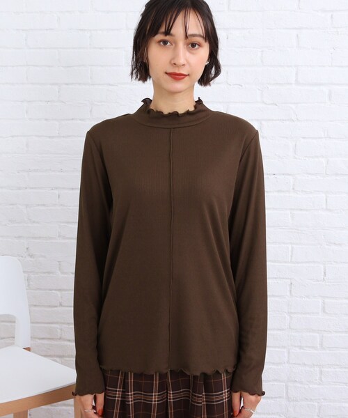 SHOO・LA・RUE（シューラルー）の「◆【旬コーデに！】シアー ハイネック トップス（Tシャツ/カットソー・レディース・ホワイト系/ブラック/ブラウン系・02/03）」の21枚目の写真