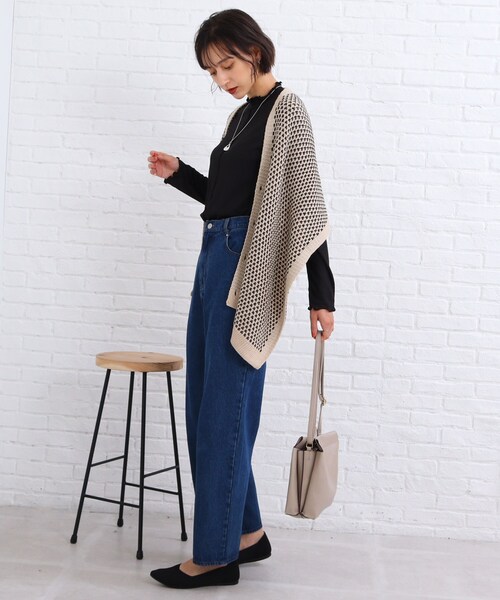 SHOO・LA・RUE（シューラルー）の「◆【旬コーデに！】シアー ハイネック トップス（Tシャツ/カットソー・レディース・ホワイト系/ブラック/ブラウン系・02/03）」の5枚目の写真