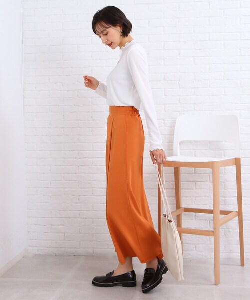 SHOO・LA・RUE（シューラルー）の「◆【旬コーデに！】シアー ハイネック トップス（Tシャツ/カットソー・レディース・ホワイト系/ブラック/ブラウン系・02/03）」の12枚目の写真