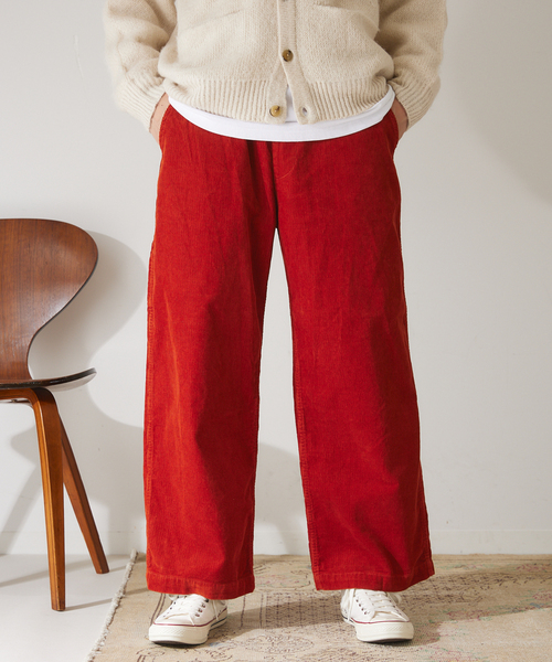 417 EDIFICE（フォーワンセブンエディフィス）の「【French work】 コールイージーパンツ（カーゴパンツ・メンズ・ブラック/ベージュ/グリーン/アイボリー/ブルー系その他/レンガ・SMALL/MEDIUM/LARGE）」の6枚目の写真