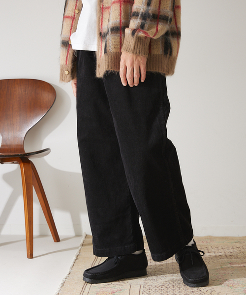 417 EDIFICE（フォーワンセブンエディフィス）の「【French work】 コールイージーパンツ（カーゴパンツ・メンズ・ブラック/ベージュ/グリーン/アイボリー/ブルー系その他/レンガ・SMALL/MEDIUM/LARGE）」の3枚目の写真