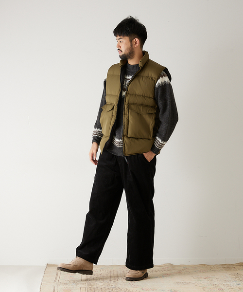 417 EDIFICE（フォーワンセブンエディフィス）の「【French work】 コールイージーパンツ（カーゴパンツ・メンズ・ブラック/ベージュ/グリーン/アイボリー/ブルー系その他/レンガ・SMALL/MEDIUM/LARGE）」の9枚目の写真