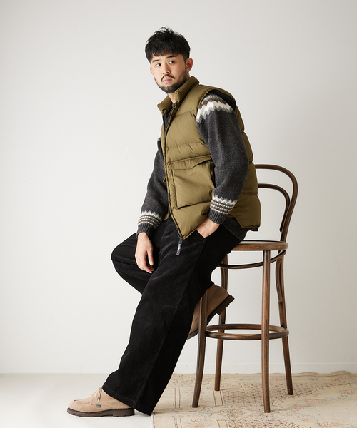 417 EDIFICE（フォーワンセブンエディフィス）の「【French work】 コールイージーパンツ（カーゴパンツ・メンズ・ブラック/ベージュ/グリーン/アイボリー/ブルー系その他/レンガ・SMALL/MEDIUM/LARGE）」の10枚目の写真