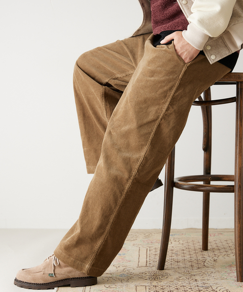 417 EDIFICE（フォーワンセブンエディフィス）の「【French work】 コールイージーパンツ（カーゴパンツ・メンズ・ブラック/ベージュ/グリーン/アイボリー/ブルー系その他/レンガ・SMALL/MEDIUM/LARGE）」の18枚目の写真