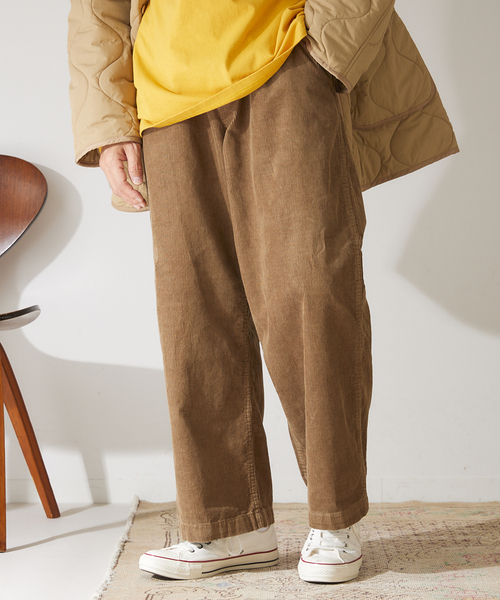 417 EDIFICE（フォーワンセブンエディフィス）の「【French work】 コールイージーパンツ（カーゴパンツ・メンズ・ブラック/ベージュ/グリーン/アイボリー/ブルー系その他/レンガ・SMALL/MEDIUM/LARGE）」の20枚目の写真