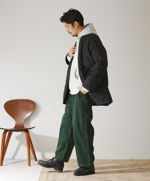 417 EDIFICE（フォーワンセブンエディフィス）の「【French work】 コールイージーパンツ（カーゴパンツ・メンズ・ブラック/ベージュ/グリーン/アイボリー/ブルー系その他/レンガ・SMALL/MEDIUM/LARGE）」の22枚目の写真