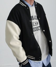 ZIP FIVE | オーバーサイズウールライクスタジャン【ユニセックス】(スタジャン)