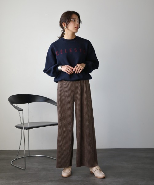 Bou Jeloud(ブージュルード)の「ロゴジャガードニットプルオーバー(ニット/セーター・レディース・ベージュ/ネイビー/ライトグリーン・FREE)」の10枚目の写真