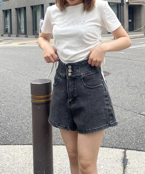 SPIGA（スピーガ）の「3つ釦デニムショートパンツ（デニムパンツ・レディース・ブラック・SMALL/MEDIUM）」の14枚目の写真