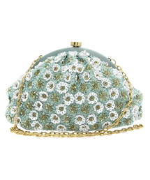 GRACE CONTINENTAL | スパングルフラワークラッチ(クラッチバッグ)