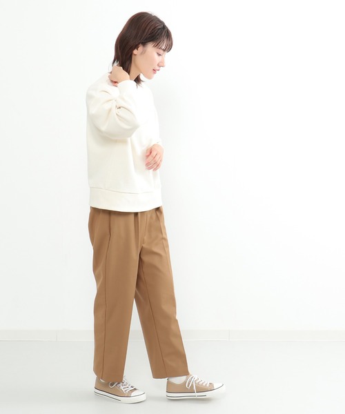 LBC（エルビーシー）の「ワイドリブパフ袖プルオーバー（Tシャツ/カットソー・レディース・オレンジ/オフホワイト/チャコールグレー・M/L）」の6枚目の写真