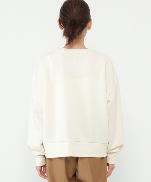 LBC（エルビーシー）の「ワイドリブパフ袖プルオーバー（Tシャツ/カットソー・レディース・オレンジ/オフホワイト/チャコールグレー・M/L）」の10枚目の写真