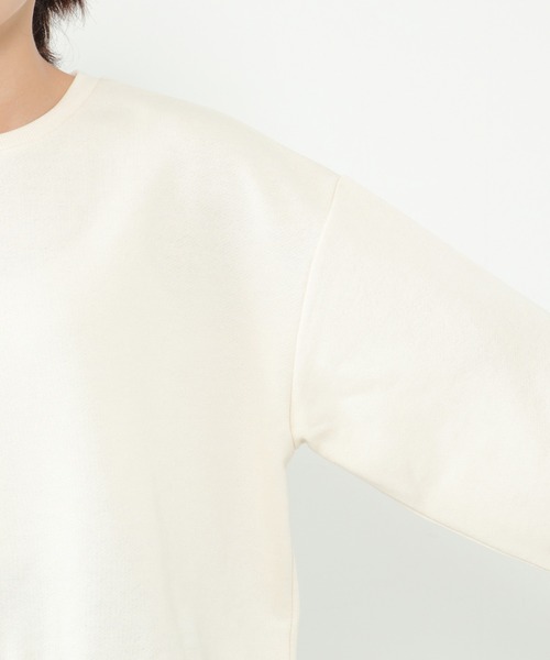 LBC（エルビーシー）の「ワイドリブパフ袖プルオーバー（Tシャツ/カットソー・レディース・オレンジ/オフホワイト/チャコールグレー・M/L）」の5枚目の写真