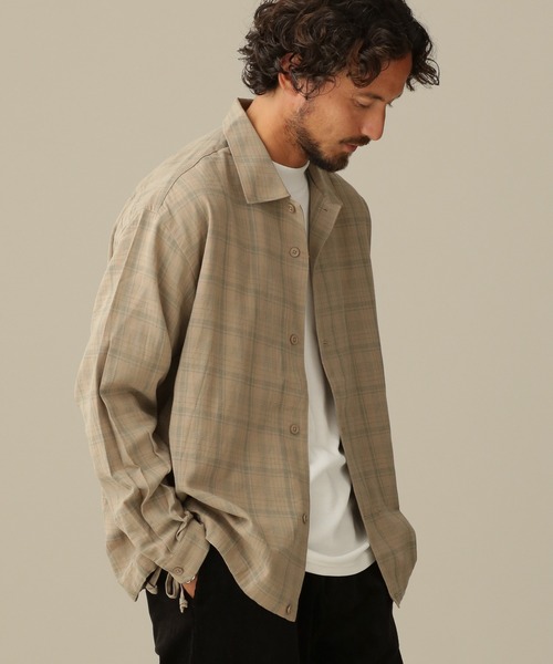 NANO universe（ナノユニバース）の「LB.03/ボイルチェックドローストリングシャツ（シャツ/ブラウス・メンズ・その他1/その他2・M/L）」の6枚目の写真