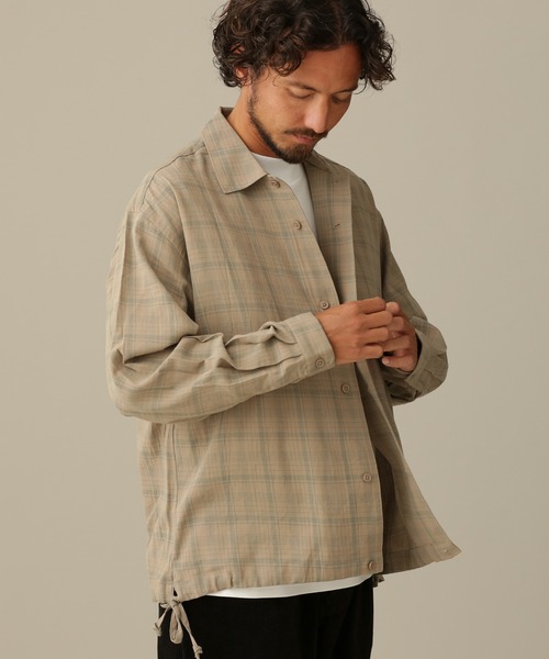 NANO universe（ナノユニバース）の「LB.03/ボイルチェックドローストリングシャツ（シャツ/ブラウス・メンズ・その他1/その他2・M/L）」の4枚目の写真