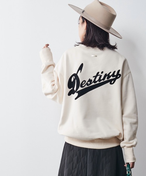 CHIC STYLE（シックスタイル）の「＜大きいサイズ＞バックロゴプリントスウェット シックスタイル（スウェット・レディース・アイボリー/チャコール・8L/3L/LL/L/4L/5L/6L）」の5枚目の写真