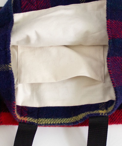 TWEED MILL（ツイードミル）の「【TWEED MILL（ツイードミル）】ブランケットトート・L（トートバッグ・レディース・グリーン系その他/ブルー系その他/イエロー系その他・L）」の6枚目の写真
