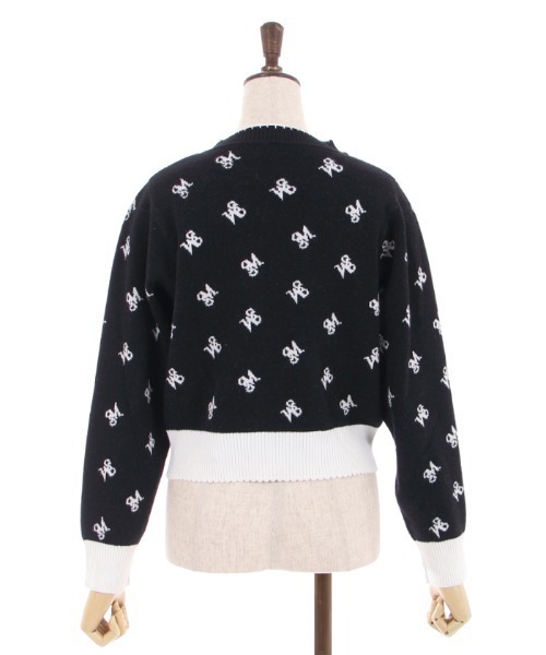 axes femme(アクシーズファム)の「ロゴジャカードニットプルオーバー(Tシャツ/カットソー・レディース・ブラック/モカ/キナリ・FREE)」の9枚目の写真