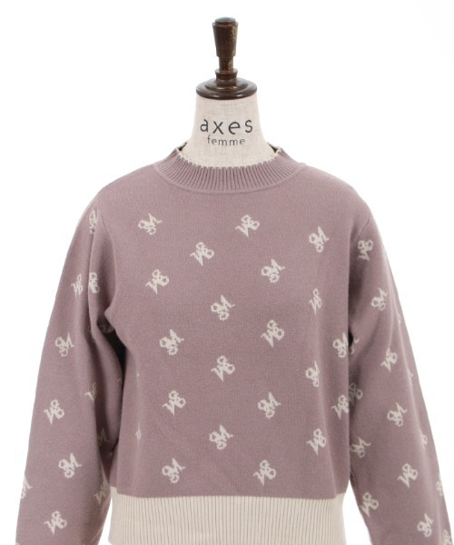 axes femme(アクシーズファム)の「ロゴジャカードニットプルオーバー(Tシャツ/カットソー・レディース・ブラック/モカ/キナリ・FREE)」の20枚目の写真